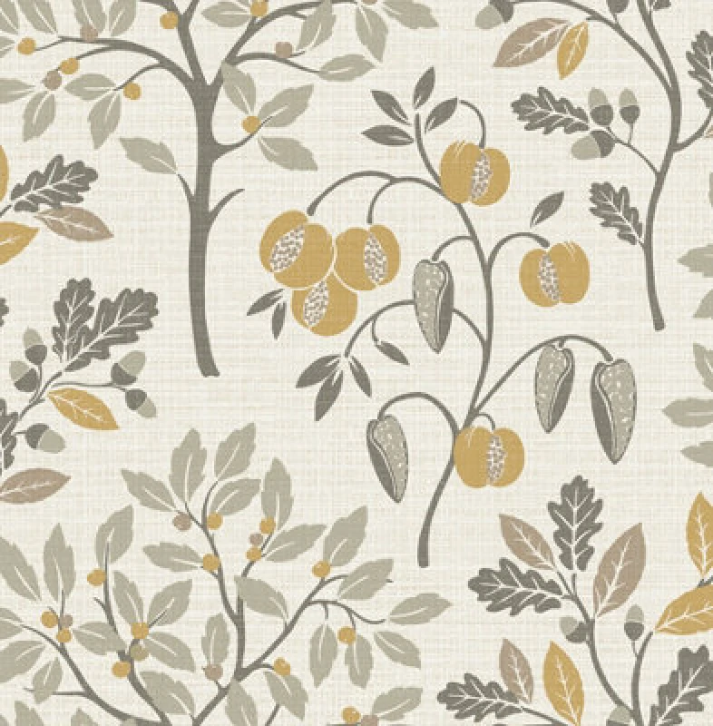 Image of Fine Decor Rowan Autumn Trees Wallpaper In Natural Natural VWIBK Unisex