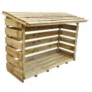 Image of Forest Garden Pressure Treated Timber Log Store 6 x 3 ft