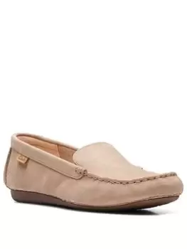 Image of Clarks Freckle Walk Shoes - Sand Nubuck, Sand, Size 6, Women
