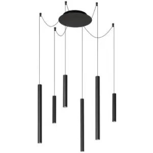 Image of Lucide LORENZ - Pendant Light - Ø120cm - LED Dim. - 6x4W 3000K - Black
