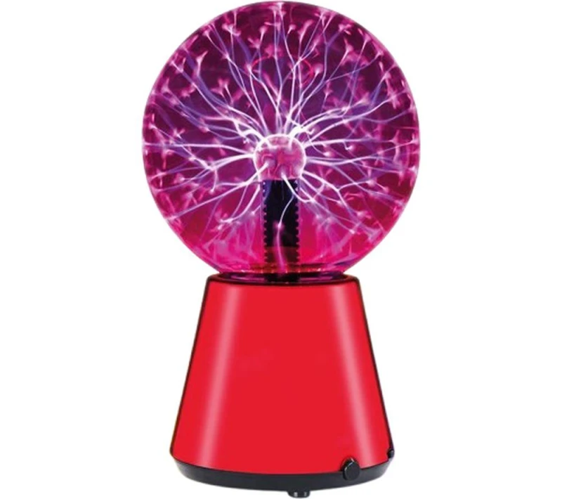 Image of MENKIND Colour Changing Futuristic Plasma Ball - Clear & Red 5056327921806