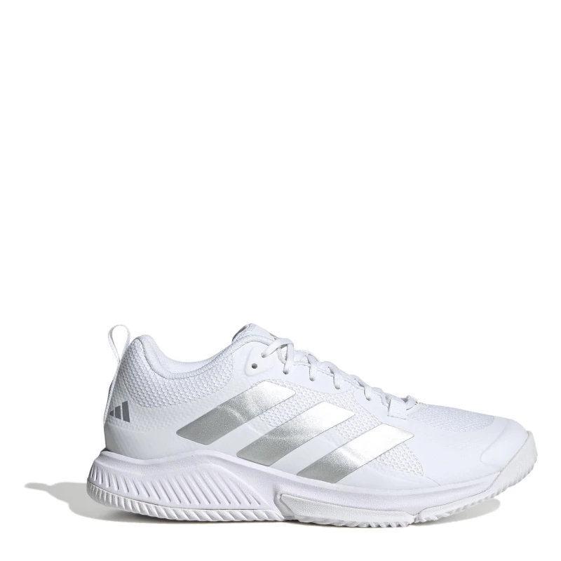 Image of adidas Court Team Bounce 2.0 Shoes Womens White/Silver female 6 (39.3)