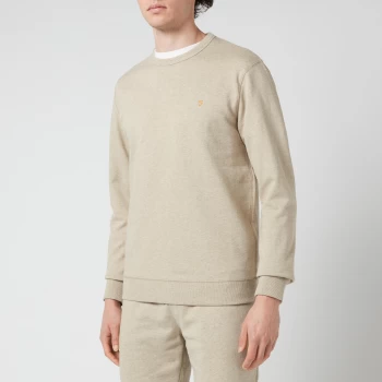 Image of Farah Mens Tim Sweatshirt - Smoky Brown Marl - M