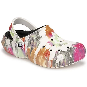 Image of Crocs CLASSIC LINED TIE DYE CLOG womens Clogs (Shoes) in White,6,9,5,7,8