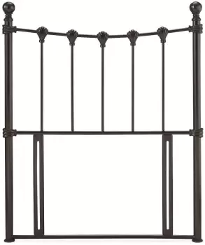 Image of Serene Marseilles 3ft Single Black Gloss Metal Headboard