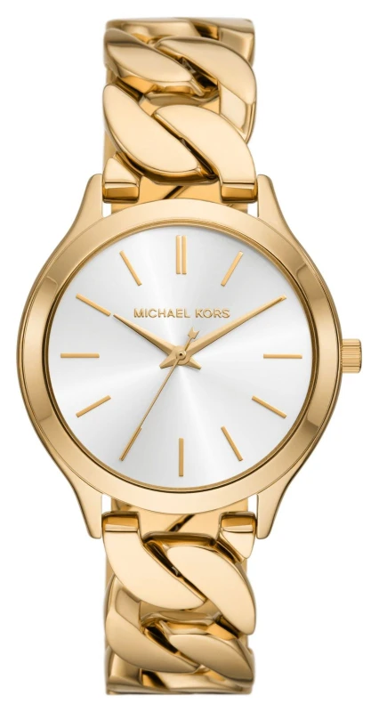 Image of Michael Kors Runway Three-Hand Gold-Tone Stainless Steel Watch MK7472 MK7472