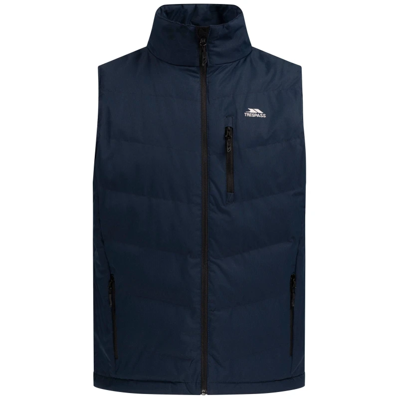 Image of Trespass Trespass Men Brecker Padded Gilet in Navy Size: Small Navy S Male 5063806852094