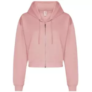 Image of Awdis Womens/Ladies Cropped Hoodie (XXS) (Dusty Pink)