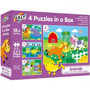 Image of Animals 4 Puzzles In A Box