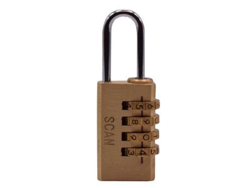Image of SCAN Scan - NL1124 Brass Combination Padlock 20mm SCAPLB20COM NL1124