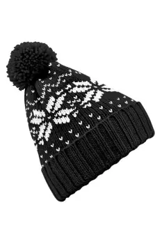 Image of Fair Isle Snowstar Winter Beanie Hat