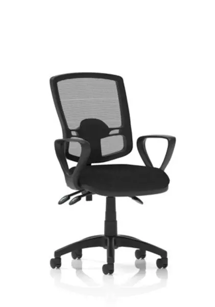Image of Eclipse Plus III Deluxe Mesh Back With Black Seat With Loop Arms
