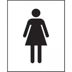 Image of Female Symbol&rsquo; Sign; Self-Adhesive Vinyl 200mm x 250mm