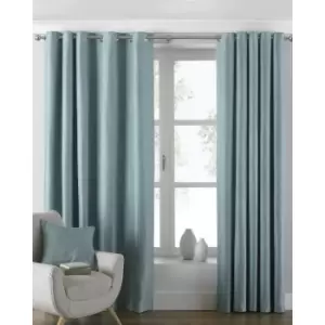 Image of Riva Home Atlantic Eyelet Ringtop Curtains (229 x 229cm) (Duck Egg)