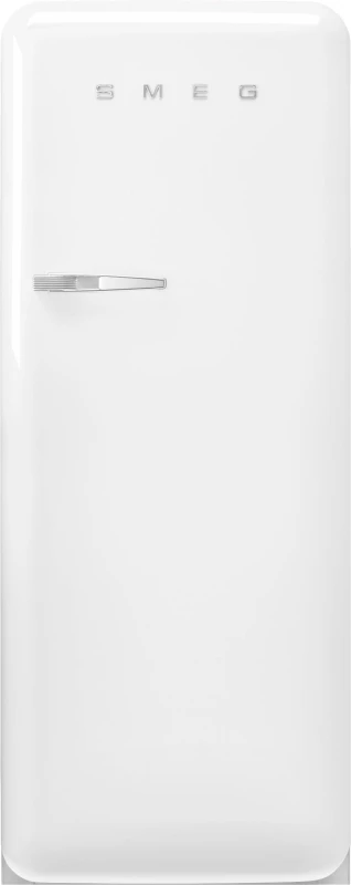 Image of Smeg 50s Style Retro Right Hand Hinge FAB28RWH6UK 153cm Small Fridge with Ice Box - White - C Rated