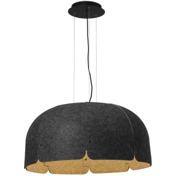 Image of Faro Mute - LED Dome Ceiling Pendant Light Brown, Dark Grey