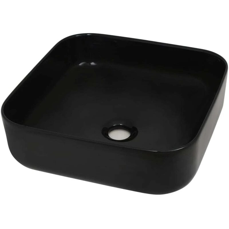 Image of VIDAXL Basin Ceramic Square Black 38x38x13.5cm Vidaxl 142733