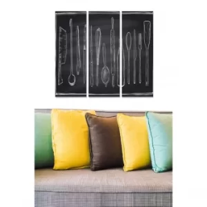 Image of MDF206303467 Multicolor Decorative MDF Painting (3 Pieces)