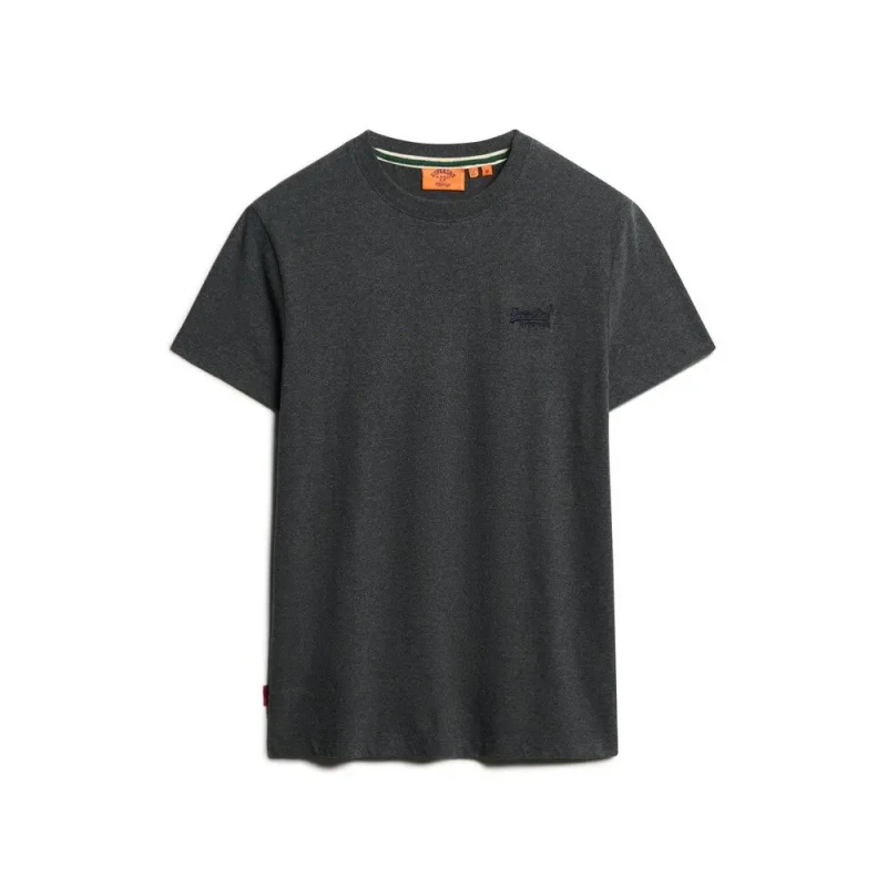 Image of Superdry Essential Logo EMB T-Shirt Eclipse Navy/Olive Feeder L