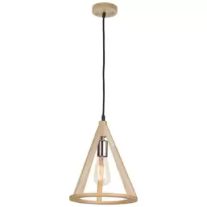 Image of Larissa Lighting - Larissa Larissa Cage Ceiling Pendant 1 Light Wood