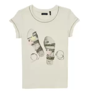 Image of Ikks XS10132-11-C Girls Childrens T shirt in White ans,4 years,5 years,6 years,8 years