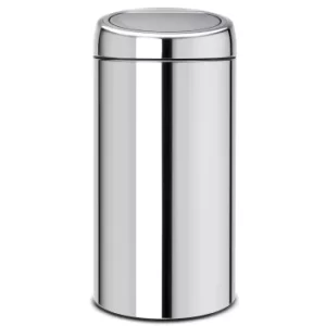 Image of Brabantia Touch Bin Recycle 2x20 Litre Brilliant Steel
