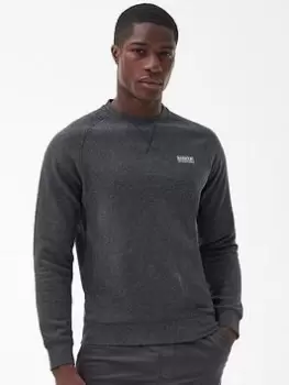 Image of Barbour International Essential Crew Neck Sweatshirt - Dark Grey