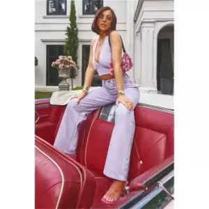 Image of I Saw It First Lilac Wide Leg Jeans - Purple