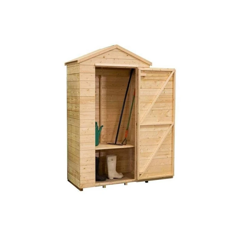 Image of Dunster House Wooden Tool Shed 2M X 1M Sentry Box Wooden Garden Storage Talia Tool Rail Roof Felt