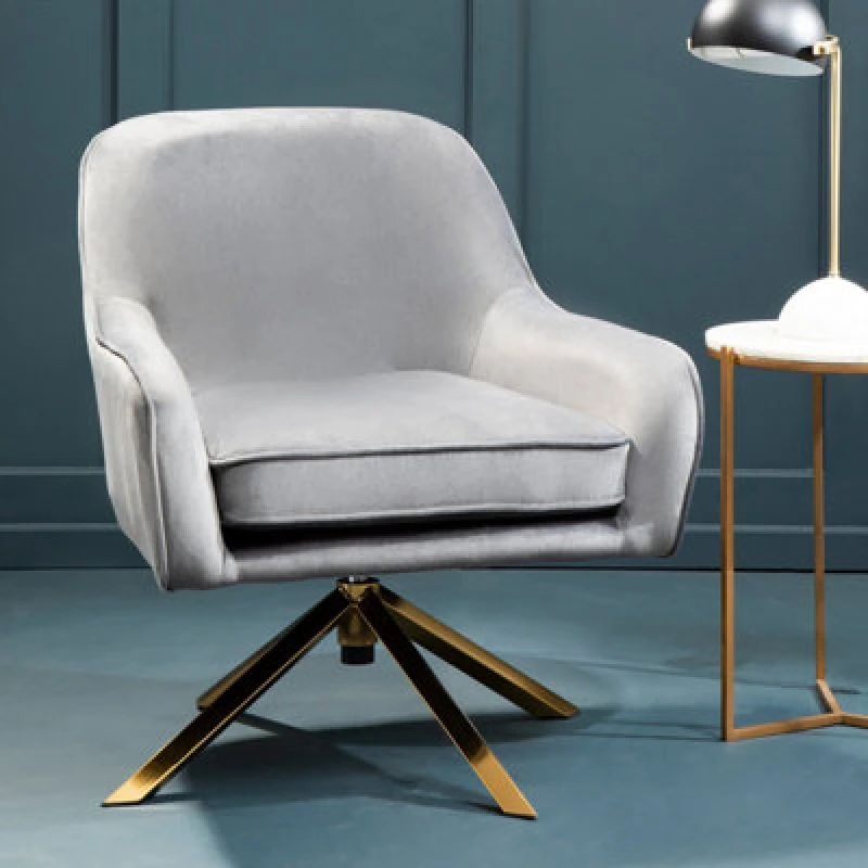 Image of Orsina Midnight Velvet Arm Chair, Luxury Velvet Upholstered Accent Chair, Comfortable Armchair For Home