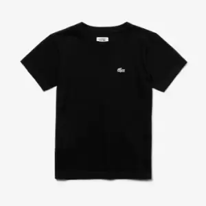 Image of Boys' Lacoste SPORT Breathable Cotton Blend T-Shirt Size 4 yrs Black