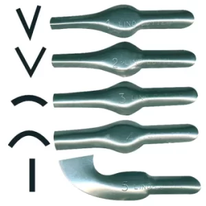 Image of Major Brushes Lino Cutters Assorted No's 1-5 (pack of 25)