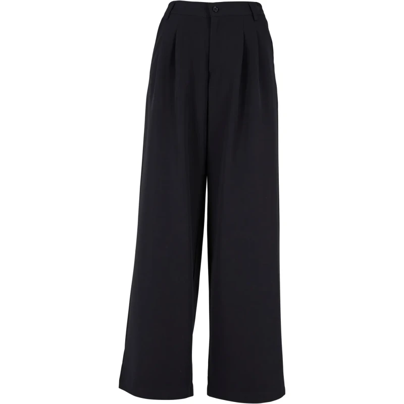 Image of Urban Classics Womens UltraWide Trousers Urban Classics Pleat-Front Noir Female 34