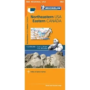 Image of Northeastern USA, Eastern Canada - Michelin Regional Map 583 Map Sheet map 2013