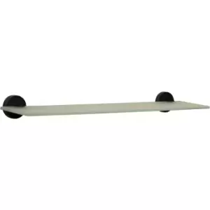 Image of Croydex - Epsom Black Flexi-Fix - Glass Shelf