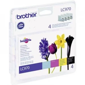 Image of Brother LC970 Black and Tri Colour Ink Cartridge