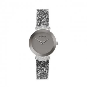 Image of Seksy Grey And Black Fashion Watch - 2718