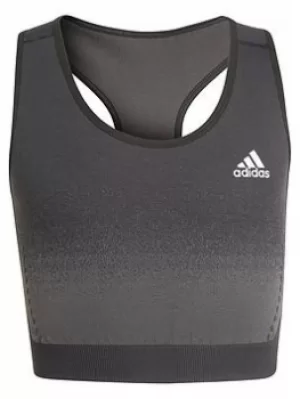 Image of Adidas Junior Girls Ak Tank Top, Black/Grey, Size 7-8 Years, Women