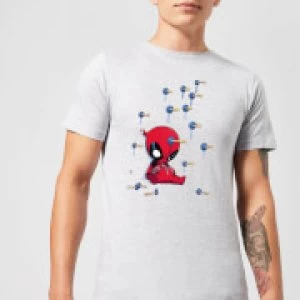 Image of Marvel Deadpool Cartoon Knockout T-Shirt - Grey - S