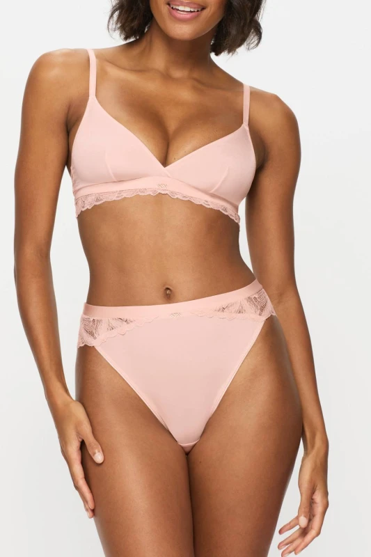 Image of KBX Womens Harper Triangle Bralette in Pale Pink Size: 10 Pale Pink Female 10