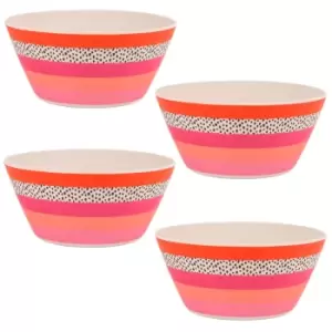 Image of Summerhouse Tribal Fusion Set of 4 Bamboo Bowls