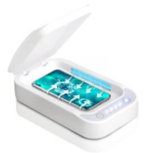 Image of Swisstek UV Clean - 2 in 1 Medical Grade UV Light Device Sanitizer and Charger - White