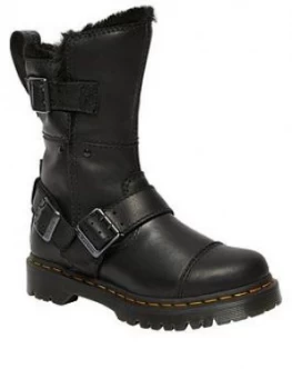 Image of Dr Martens Kristy Mid Buckle Calf Boot - Black