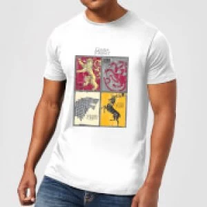 Image of Game of Thrones Houses Mens T-Shirt - White - 4XL