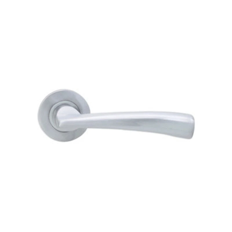 Image of Spira Brass Leygo Lever Door Handle Satin Chrome