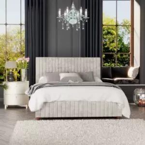 Image of Laurence Llewelyn-bowen - Estella Ottoman Storage Bed, Mirazzi Velvet, Pearl Single