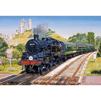 Image of Corfe Castle Crossing Jigsaw Puzzle - 500 Pieces
