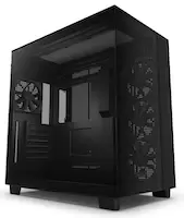 Image of NZXT H9 Flow Black Mid Tower Tempered Glass PC Gaming Case - Black