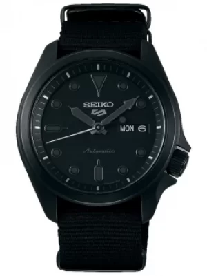 Image of Seiko 5 Sports Black Fabric Strap Watch SRPE69K1