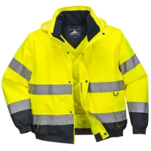 Image of Oxford Weave 300D Class 3 Hi Vis 2-in-1 Jacket Yellow L
